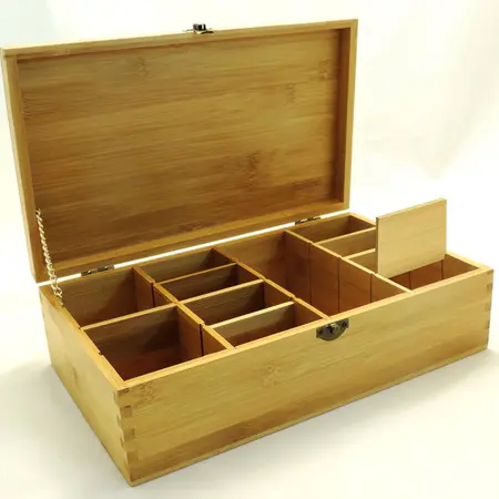 DSTB-007 Wooden Custom Pattern Engraved Exquisite Gift Storage Tea Box
