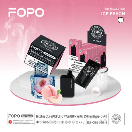 FOPO Lce Peach | Cheap Delicious Vape