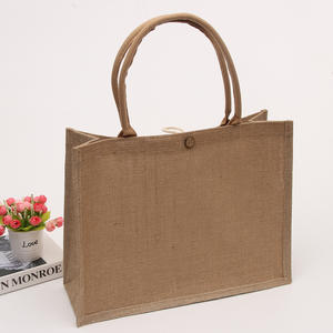 Hot Selling Custom Linen Tan Color Burlap Packaging Hemp Jute Bag