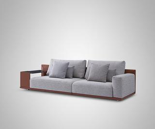 Soft Comform Fabric Sofa With Wooden Coffee Table