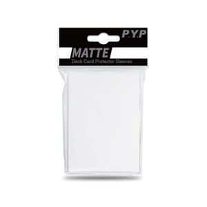 Matte Deck Card Protector Game Card Sleeves White Color Standard Size 66x91mm
