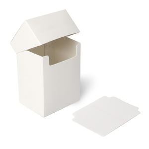 White Gaming Card Deck Box 80+ with Dividers