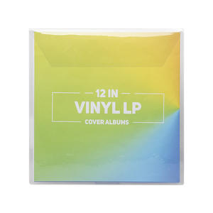 12" PVC Glass Clear Vinyl Record Outer Sleeve with flap, thickness 180 micron