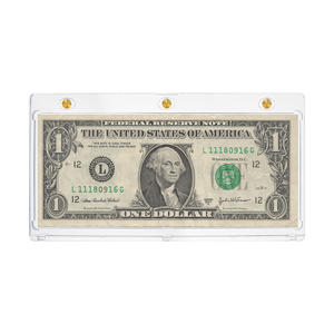 Acrylic Single US Bank Note Frame Banknote/Currency Magnetic Holders