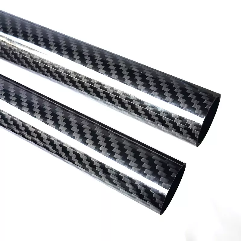 High Strength Lightweight 3k Twill Matte Round Carbon Fiber Tube