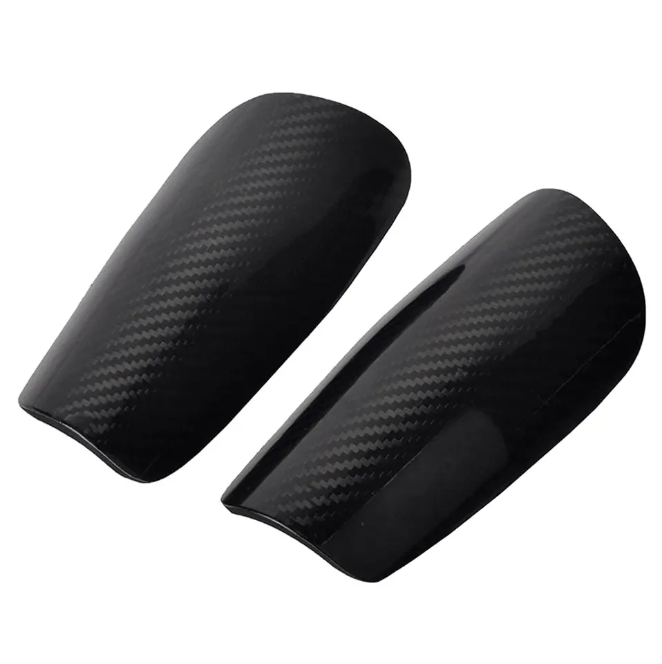 Carbon Fiber Athletic Leg Shin Guard Board Black Football Carbon Fibre Shin Pads