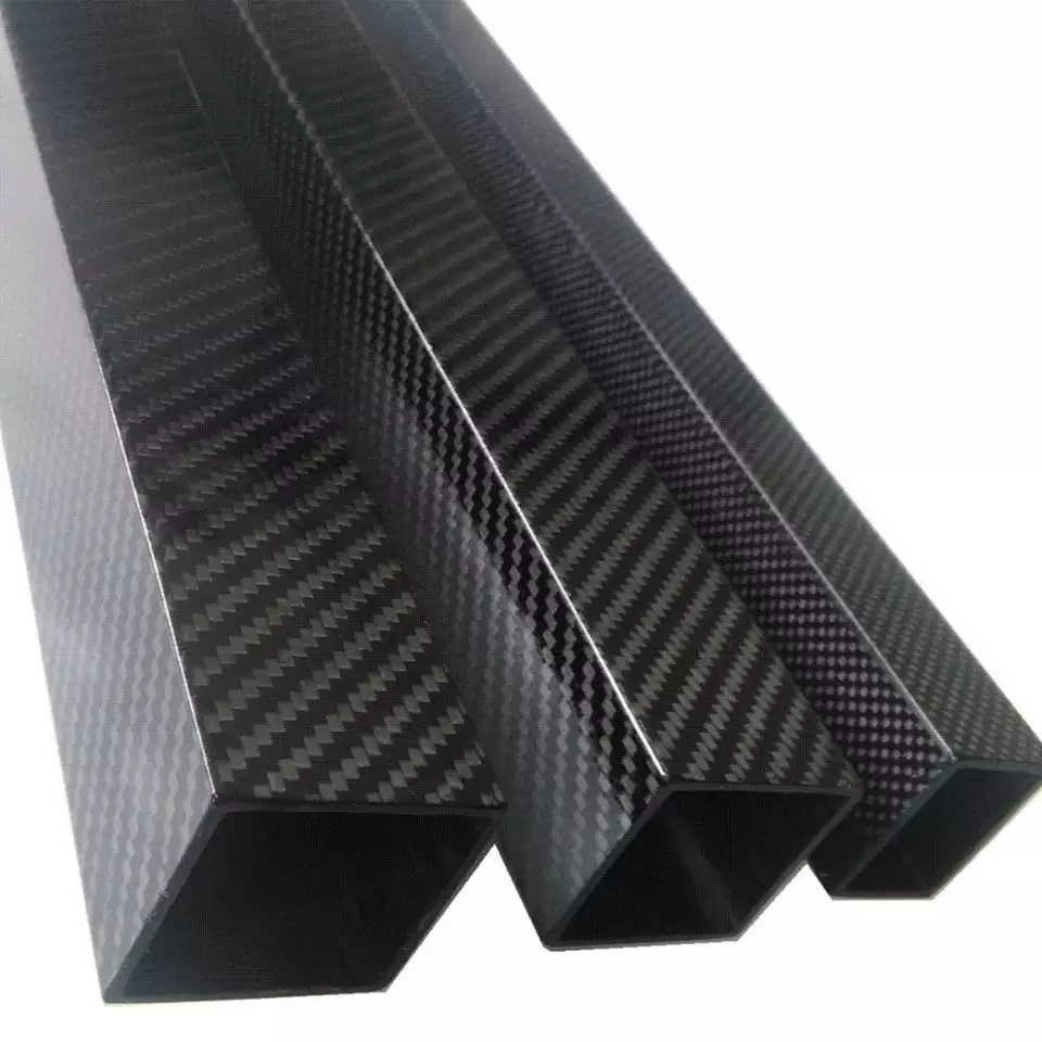 High strength carbon fiber tubing 3k twill matte/glossy carbon fiber square tube