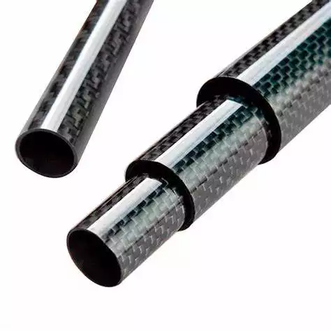 Custom Lightweight 3k Twill Matte Round Carbon Fiber Telescopic Tube