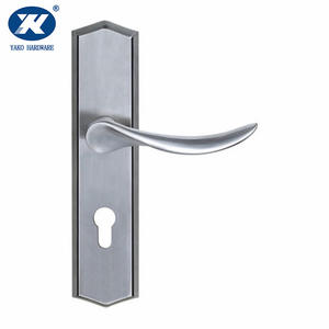 Stainless Steel Handle On Plate |  Long Door Handle On Plate | Lever Handle On Plate