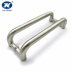 Stainless steel offset door pull handle shape pull handle bathroom glass door