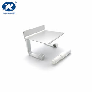 Tissue Holder | Toilet Paper Holder with Phone Shelf | Silver Aluminum