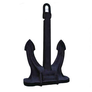 Black Painted Hall Stockless Anchor For Marine