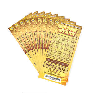 Custom Tickets Lottery Scratch Card Scratch Lottery Tickets Hot Sale for Kingwin