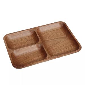 Walnut Whole Wood Processing Easy To Clean Square Walnut Fruit Tray/snack Tray/storage Tray