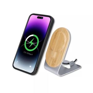 Wooden Magnetic 15W Wireless Chargers Stand 