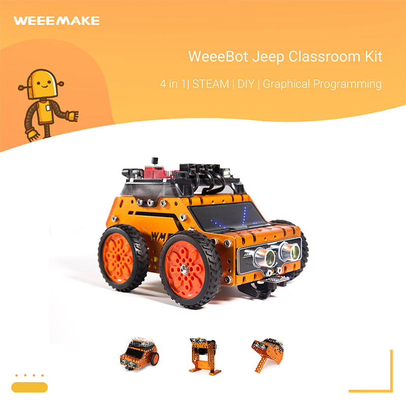 WeeeBot Jeep STEM Kit de robot para el aula