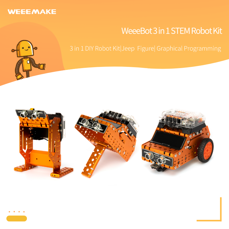 WeeeBot 3'ü 1 arada STEM robot kiti