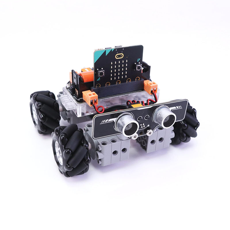 Mikro:bit / mPython Kartı için 4WD Mecanum Şasi Robot Eğitim Kiti