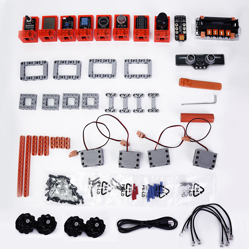 4WD Mecanum Шасси Робот Образовательный комплект для micro:bit / mPython Board