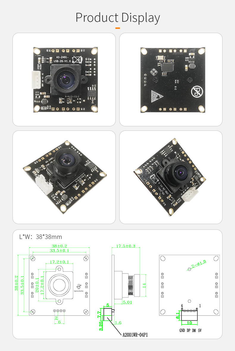 Hd 720p Gc1064 Supports Infrared Led Infrared Night Vision Monitoring H264 Encoded Usb Camera Module