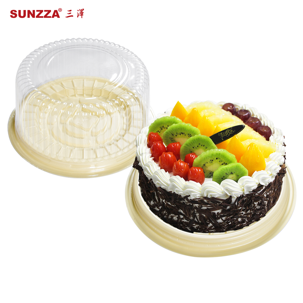 Food grade disposable round 2023 plastic cake box