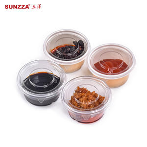 Sunzza Disposable Plastic Clear 4 Oz Sauce Cup