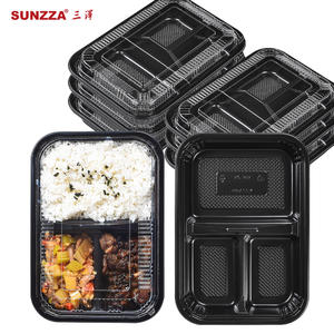 Sunzza plastic disposable lunch box for food packing
