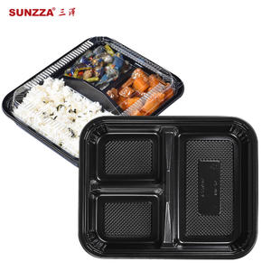 Sunzza Supply 3 Compartment Disposable Lunch Box