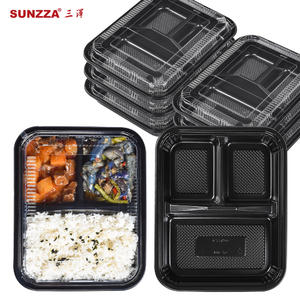 Sunzza plastic disposable lunch box for sale