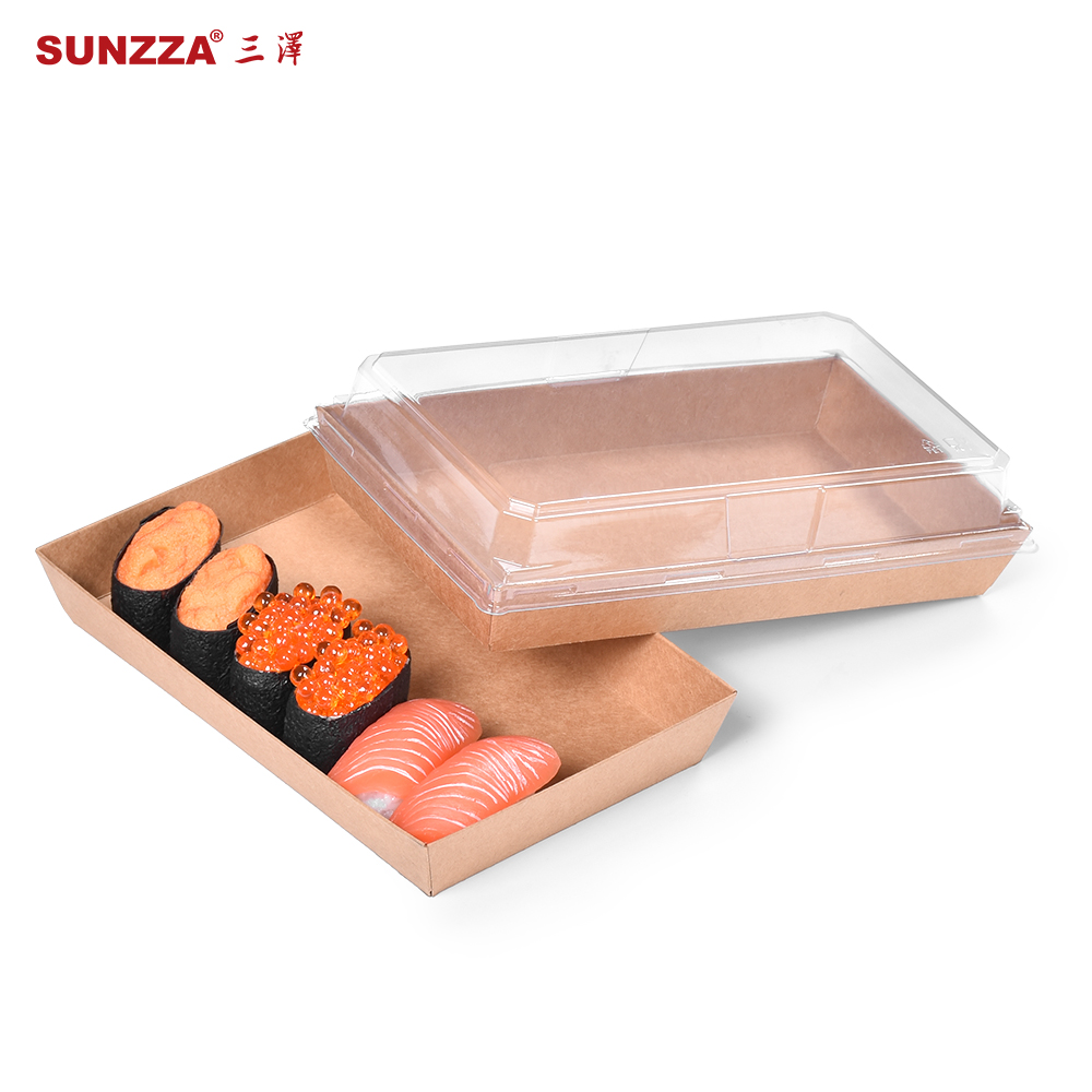 Sunzza Offer Biodegradable Paper Sushi Box For Take Out Packaging 