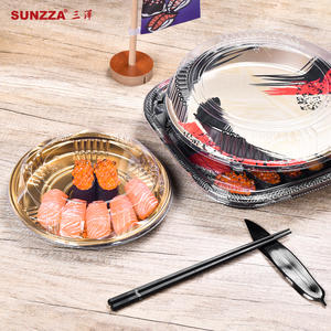 Sunzza supply disposable plastic fashion sushi tray