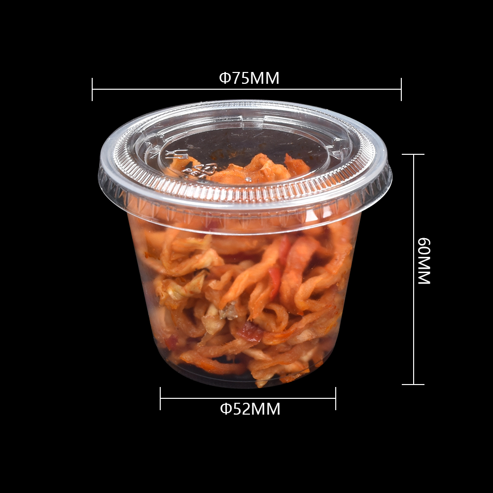 Sunzza supply disposable plastic soy sauce cup 5oz with lid 