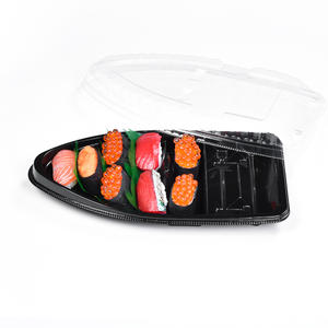 Sunzza High Quality Disposable Boat Shape Sushi Box