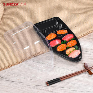 Sunzza Disposable Plastic Sushi Party Tray
