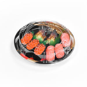 Sunzza custom disposable shallow round candy sushi tray