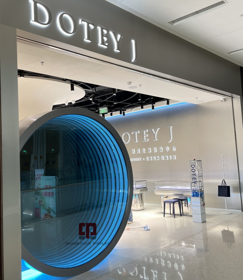  Stainless Steel Mirror Jewelry Showcase