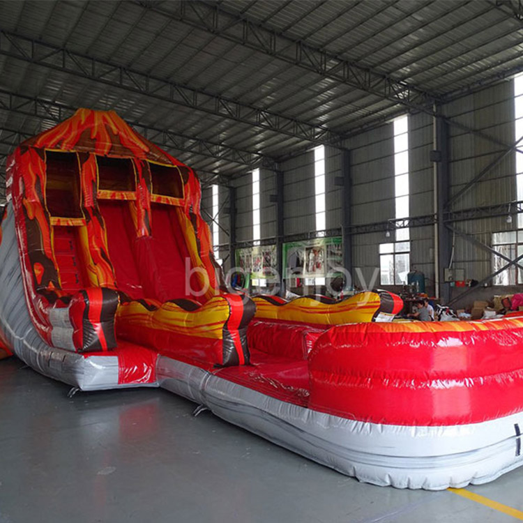 18ft Volcano Hybrid Inflatable Water Slides For Kids