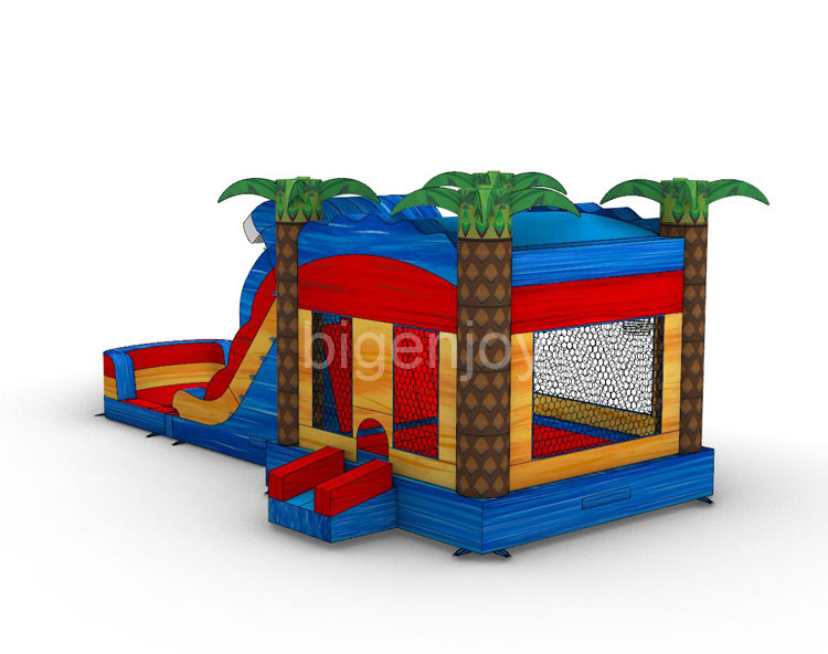 Jungle Bouncy Castle Palm Tree Bouncer Paradise Inflatables Bounce