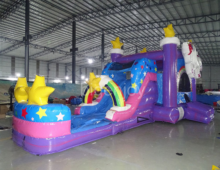 Econo Combo Unicorn Inflatable Combo Slide Unicorn Bounce House