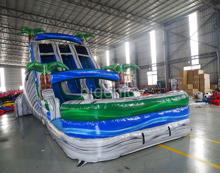 18ft aloha center climb palms water slide inflatable slide combo big water slides for sale