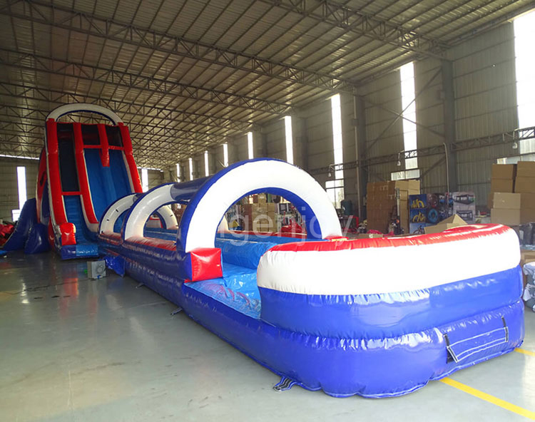 Giant American Dual Lane Outdoor 20 Ft Inflatable Water Slide