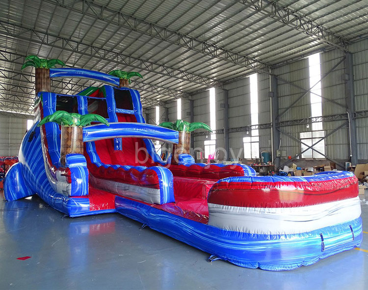 19ft Platform Giant Inflatable Double Lane Slip Slide Backyard Water Slide Inflatable