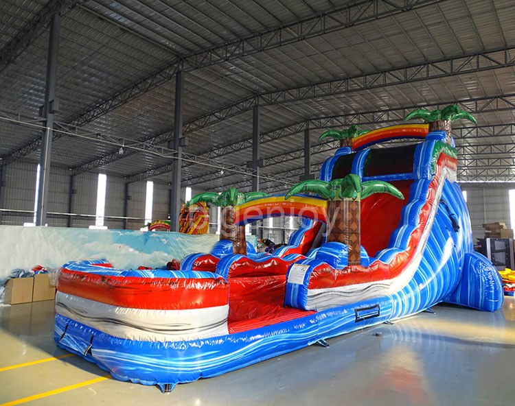 Baja Splash Single Lane Water Slide Giant Inflatable Hippo Slide Giant Inflatable Slide Manufacturer