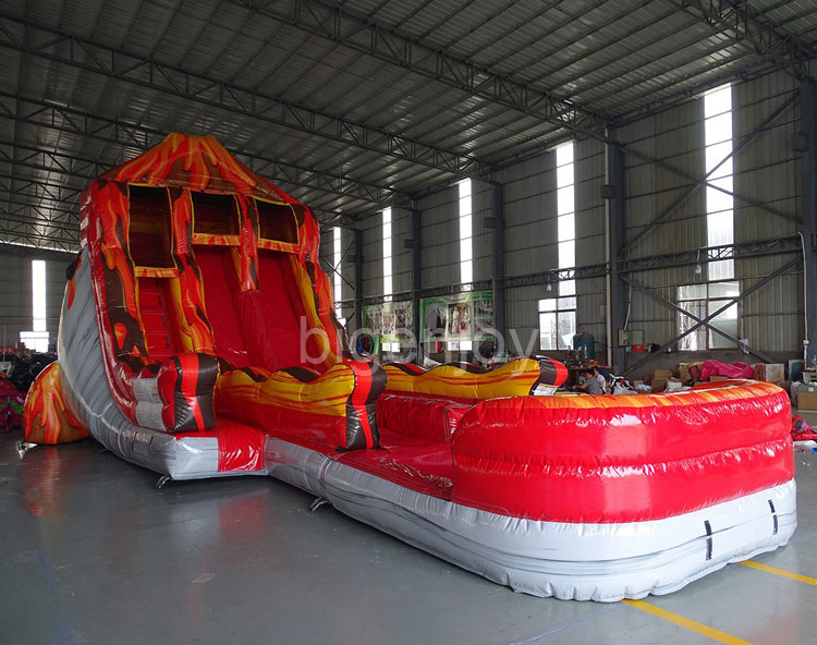 18ft volcano hybrid Inflatable water slides for kids