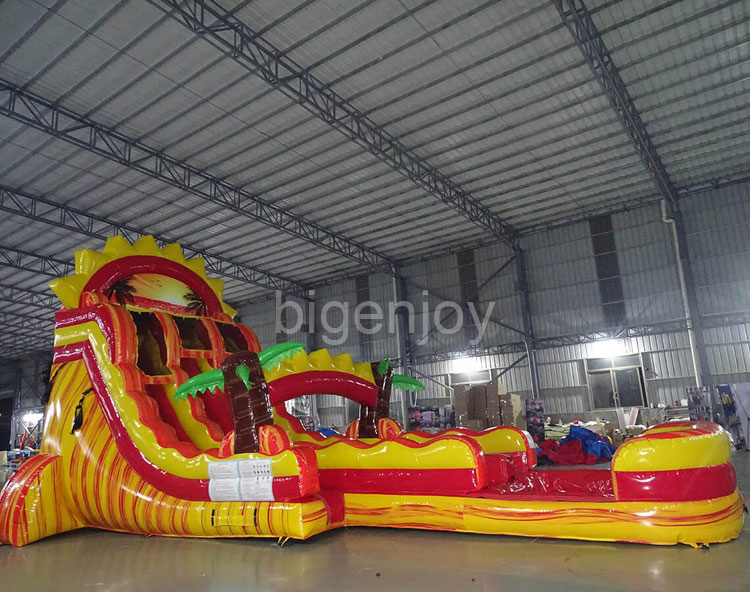 18ft summer sizzer hybrid commercial kids inflatable water slide for sale wholesale waterslide inflatable
