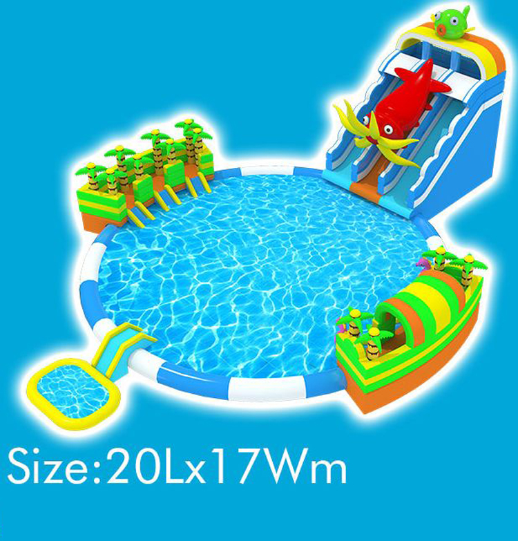 Swimming ball toys pools Outdoor Giant inflatable water park with pool