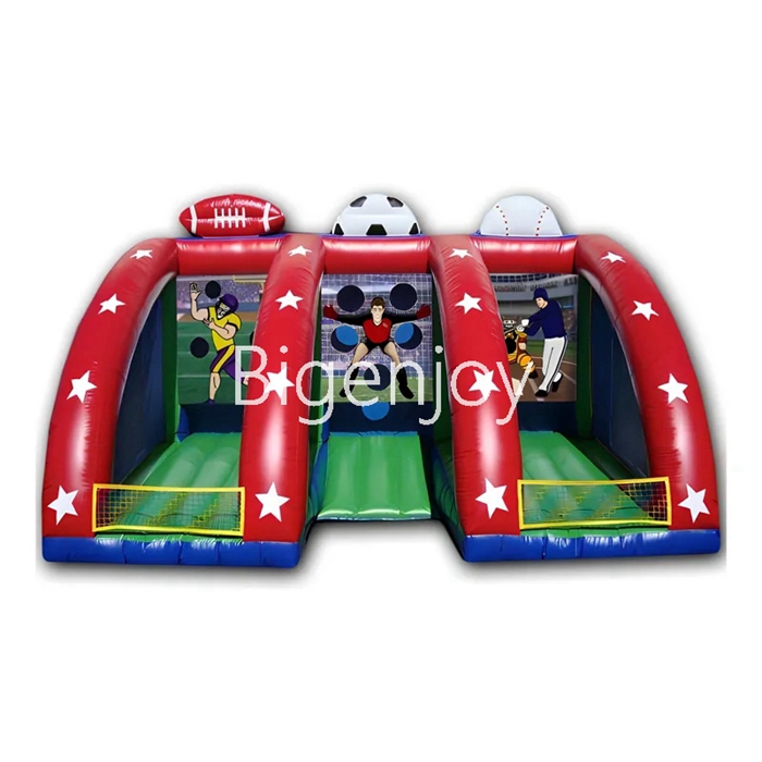 3 in 1 inflatable sport combo Triple Threat Sports Inflatable Carnival Games
