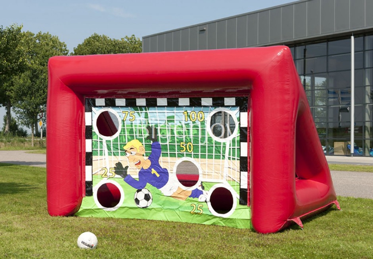 Red Cheap Commercial Inflatable Soccer Goal Dart