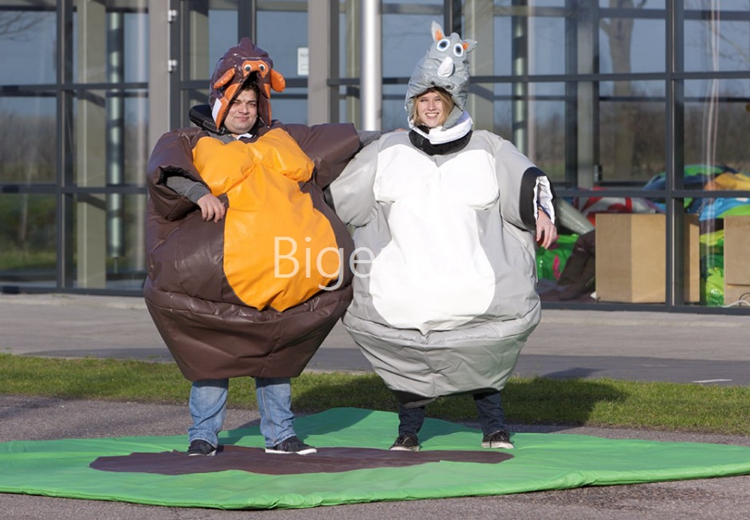 Commercial using sumo suits inflatable sumo costume