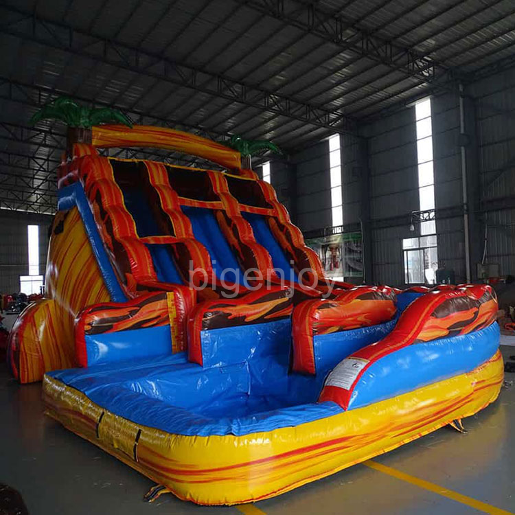 Inflatable Water Slides For Sale Fiesta Fire Curve Screamer Water Slide
